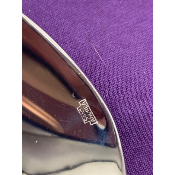 Sant Anurea Stainless Flatware Mascagni Oval Dessert Tablespoon Glossy - Picture 4 of 8